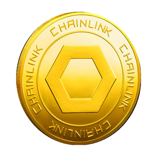 Chainlink Commemorative Blockchain Crypto Gold Plated Coin