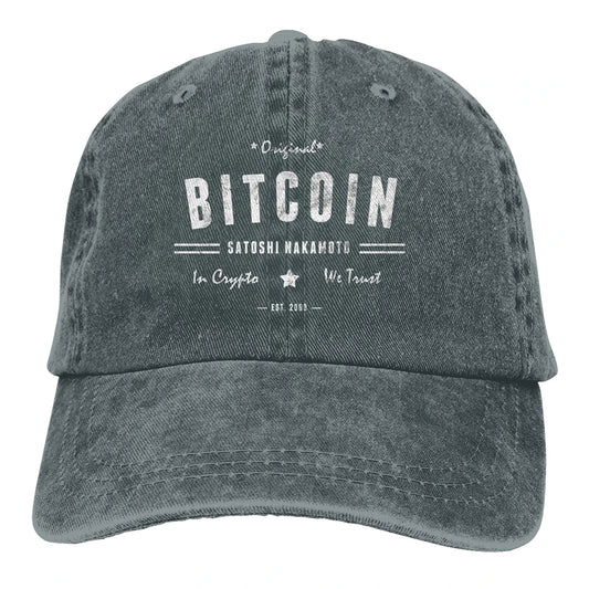 Original Satoshi BTC Crypto Baseball Caps Peaked Cap Bitcoin