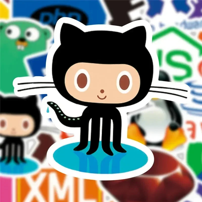50pcs Cool Internet Programming Stickers Java php Docker Geek Html