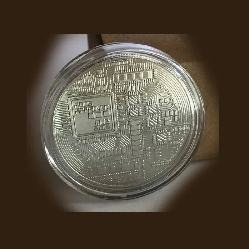 10Gold-plated Bitcoin Coin - Collect Artwork/Memorial