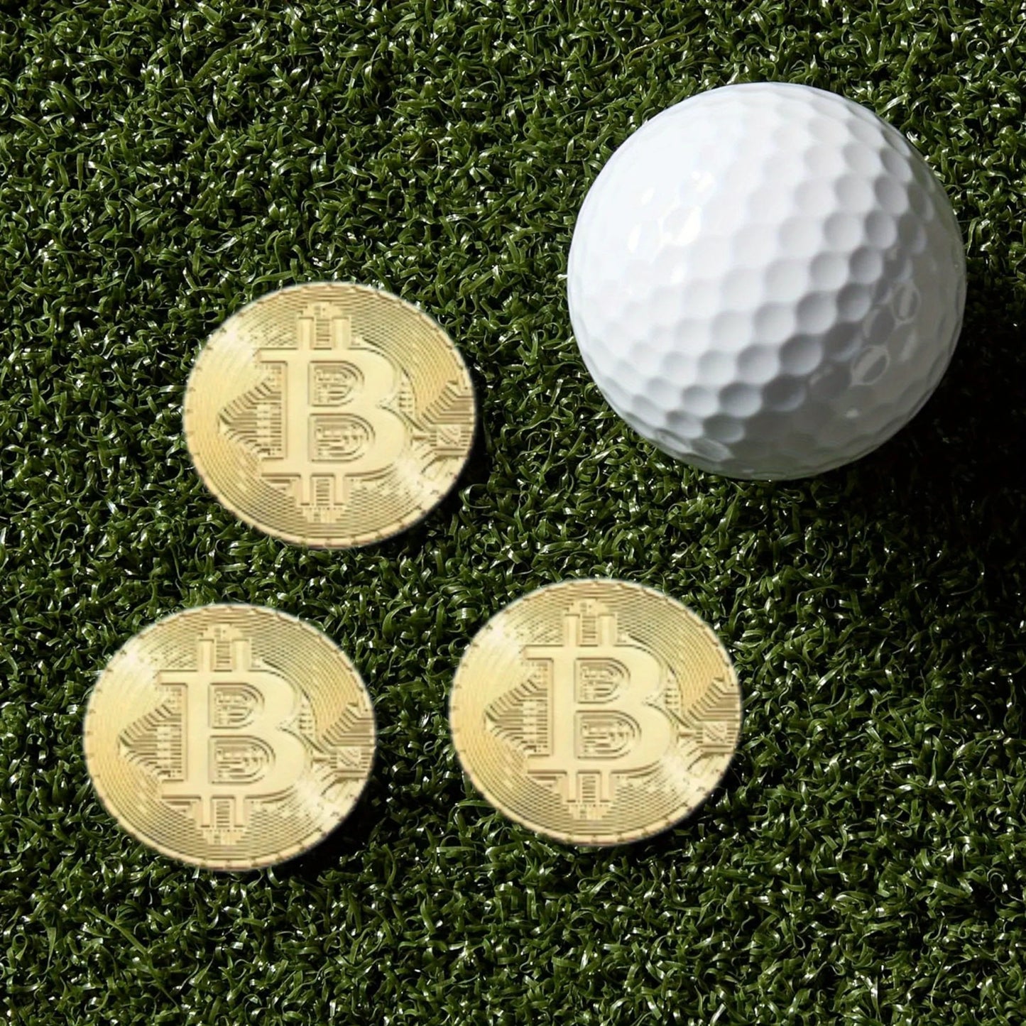 3 counts Magnetic Golf Ball Markers Durable Mixed Color Iron Magnetic
