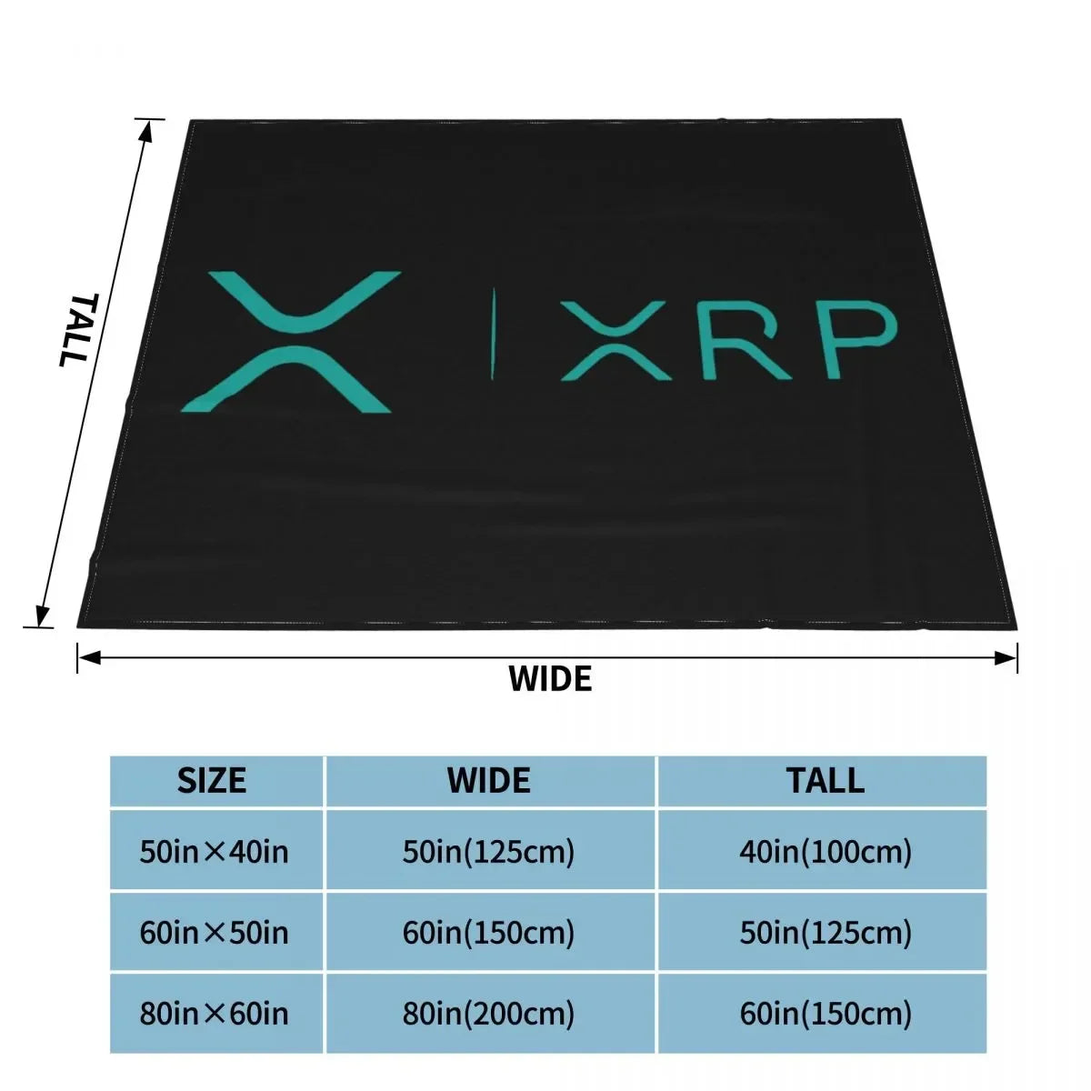 Xrp Ripple New Minty Teal Cryptocurrency Blankets Flannel