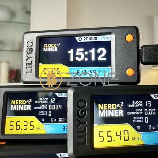 Bitcoin Nerd Miner v2.0 T-Display-S3 BTC Crypto Solo Lottery Nerdminer