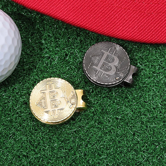 Hat Clip Ball Marker Bitcoin Shaped Magnetic Golf Mark Creative