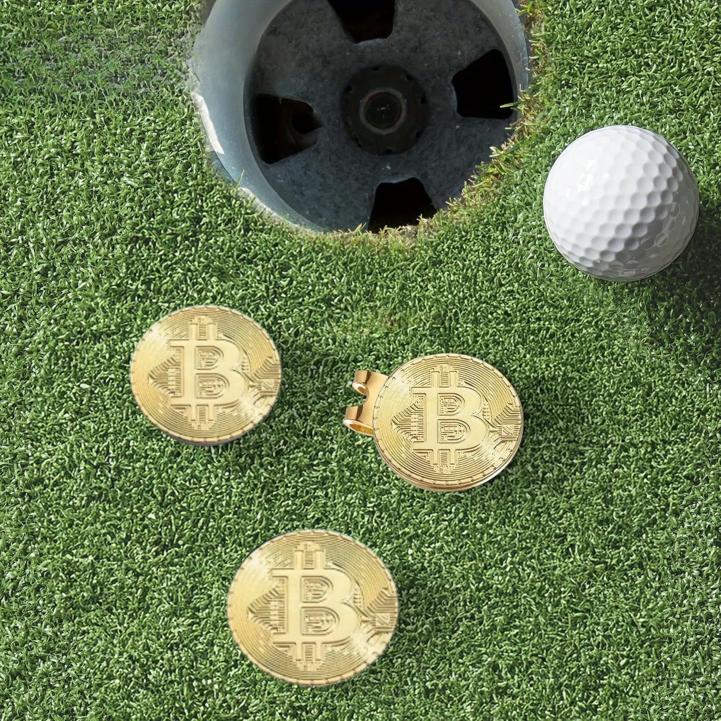 3 counts Magnetic Golf Ball Markers Durable Mixed Color Iron Magnetic