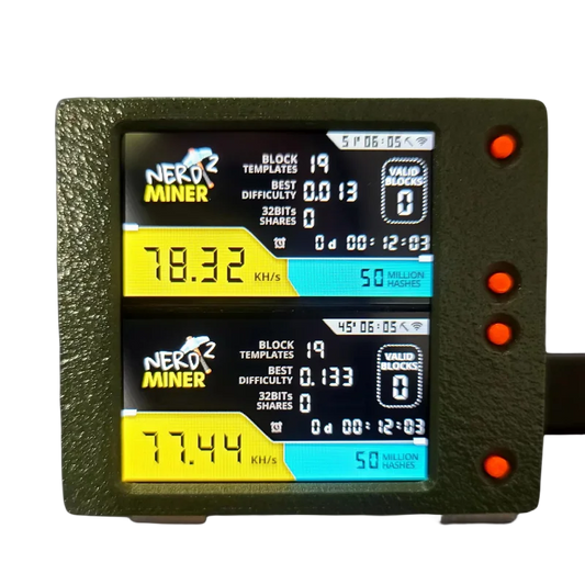 NerdMiner V2 PLUS v1.6.3 156k/s Bitcoin Solo Lottery Miner LilygoT