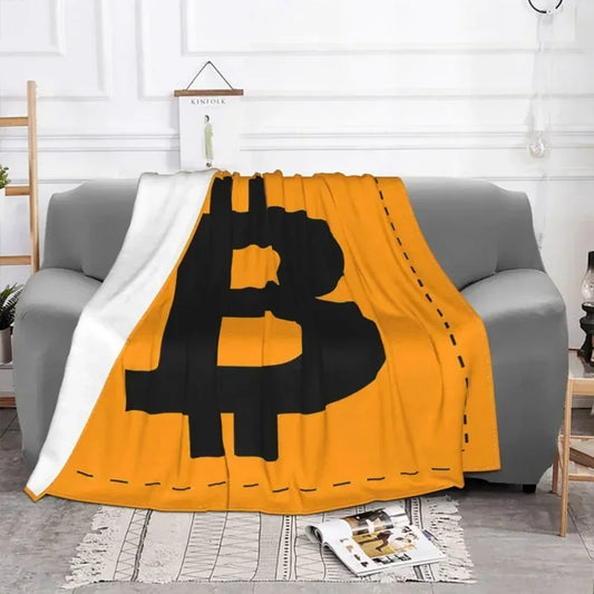 Bitcoin Velvet Print Cryptocurrency Btc Blockchain Breathable Super