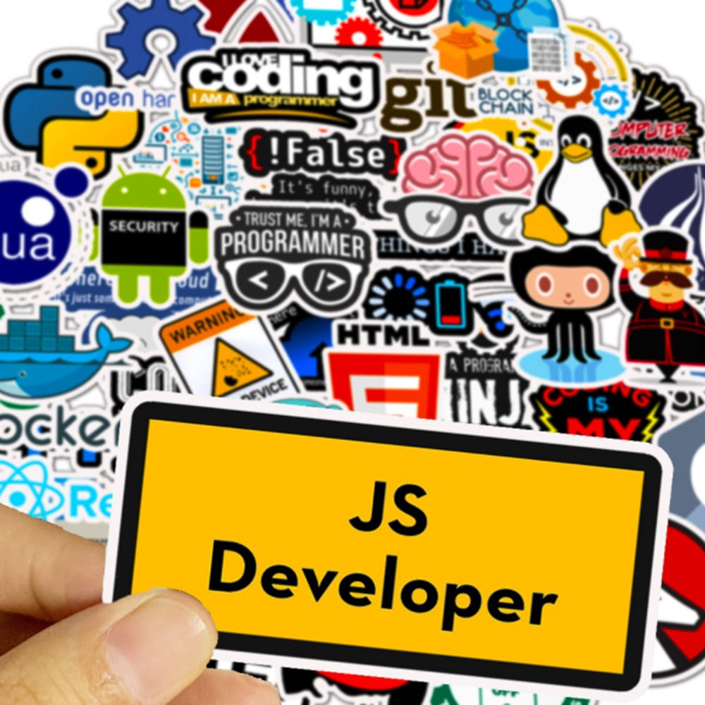 10/30/50pcs Programmer Internet Java Stickers Geek Php Docker Html