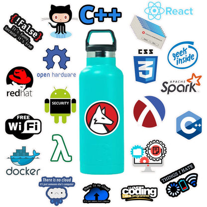 10/30/50pcs Programmer Internet Java Stickers Geek Php Docker Html
