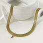 2021 Classic Snake Gold Color Cube Chain Roll Necklace  For Women
