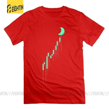 Crypto Candle To The Moon Cryptocurrency T Shirt 100% Cotton Graphic