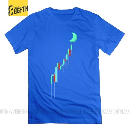 Crypto Candle To The Moon Cryptocurrency T Shirt 100% Cotton Graphic