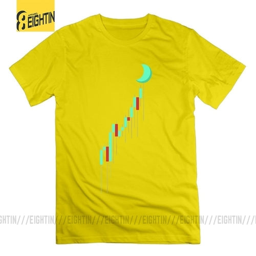 Crypto Candle To The Moon Cryptocurrency T Shirt 100% Cotton Graphic