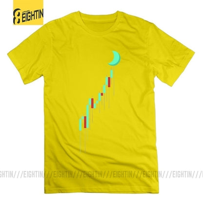Crypto Candle To The Moon Cryptocurrency T Shirt 100% Cotton Graphic