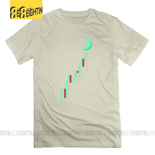 Crypto Candle To The Moon Cryptocurrency T Shirt 100% Cotton Graphic