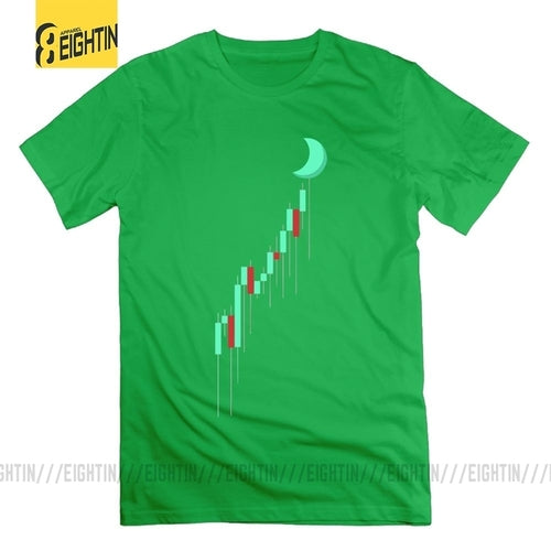 Crypto Candle To The Moon Cryptocurrency T Shirt 100% Cotton Graphic