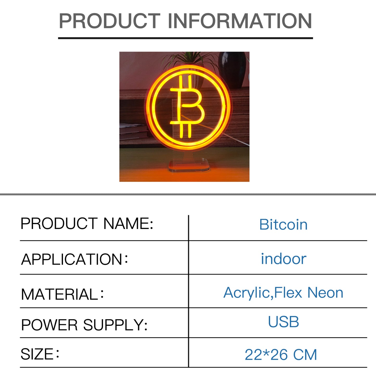 Custom Neon Sign Bitcoin Led Signs Funny Wall Decor For Bedroom Home