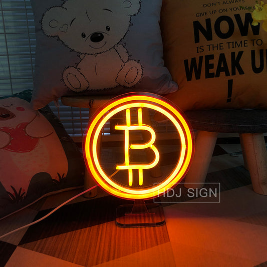 Custom Neon Sign Bitcoin Led Signs Funny Wall Decor For Bedroom Home
