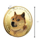 Dogecoin 24k Gold Plated Cryptocurrency Commemorative Collector for Decoration