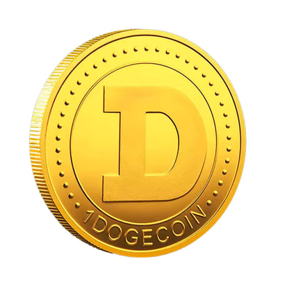 Dogecoin 24k Gold Plated Cryptocurrency Commemorative Collector for Decoration