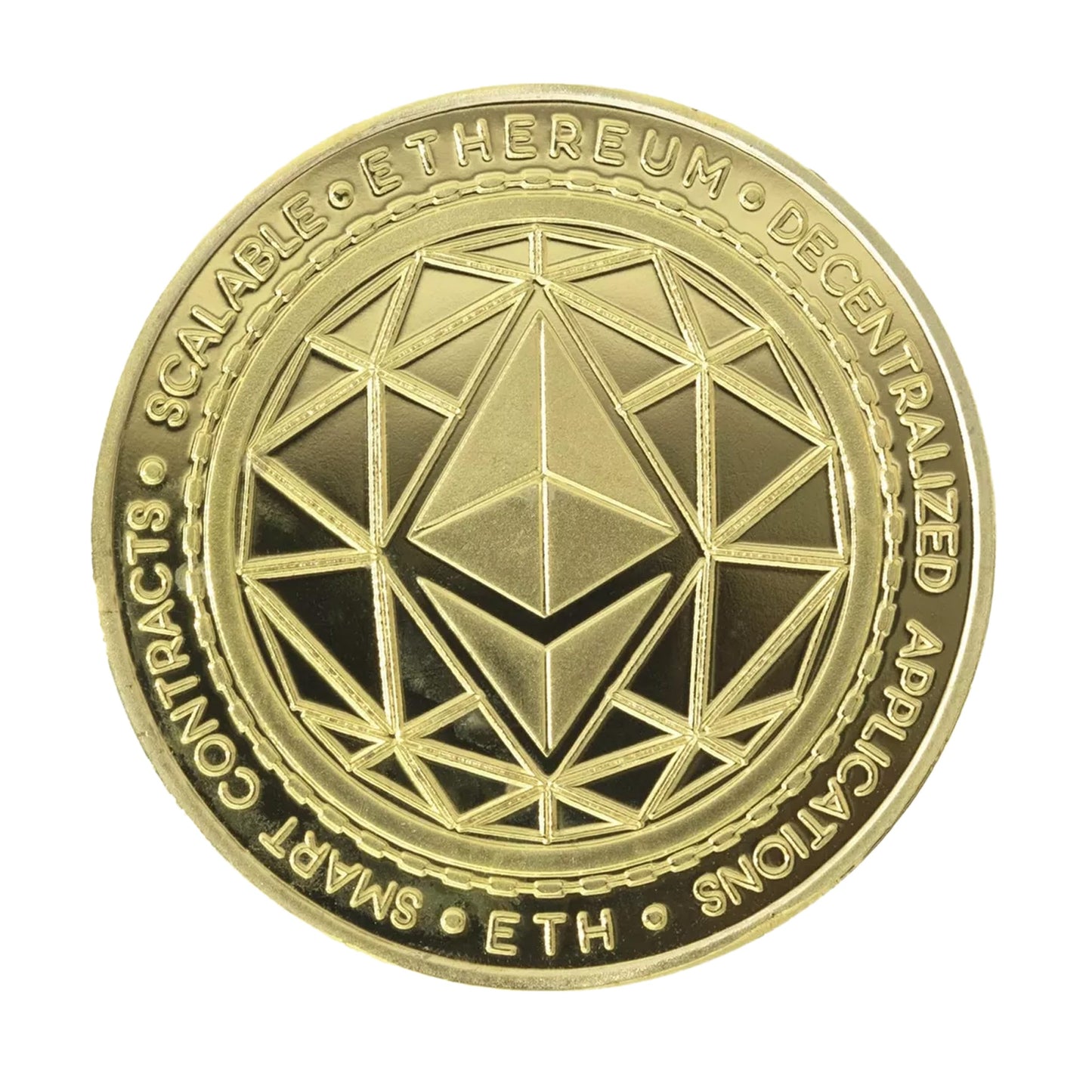 Ethereum Classic Blockchain Crypto Gold Plated Coin