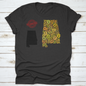 Rubber Philadelphia Stamp, And Bank Mosaic Map Of Alabama State. Red