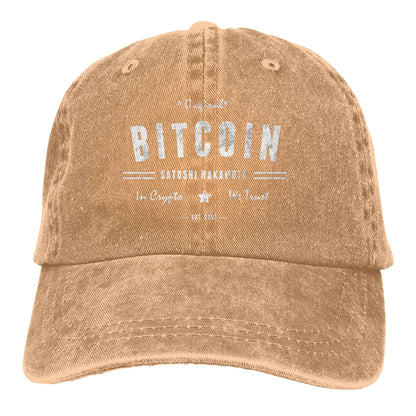 Original Satoshi BTC Crypto Baseball Caps Peaked Cap Bitcoin