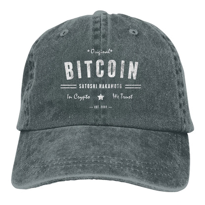 Original Satoshi BTC Crypto Baseball Caps Peaked Cap Bitcoin