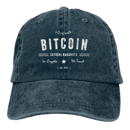 Original Satoshi BTC Crypto Baseball Caps Peaked Cap Bitcoin