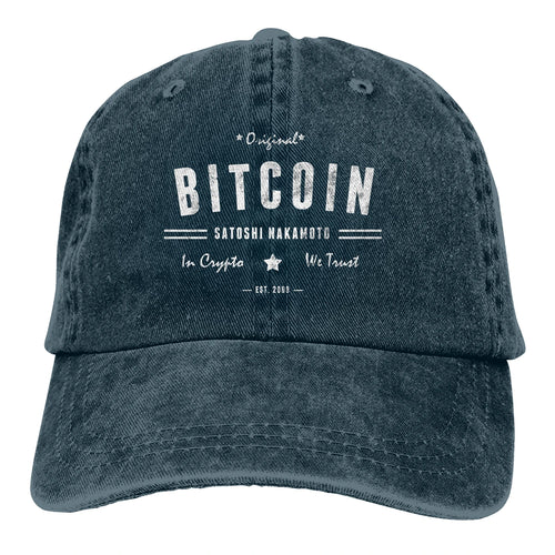 Original Satoshi BTC Crypto Baseball Caps Peaked Cap Bitcoin