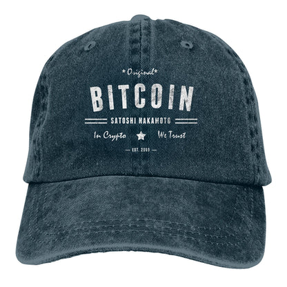 Original Satoshi BTC Crypto Baseball Caps Peaked Cap Bitcoin