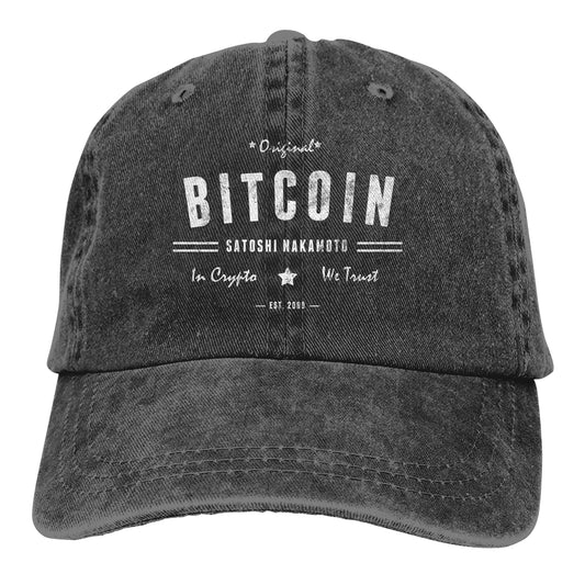 Original Satoshi BTC Crypto Baseball Caps Peaked Cap Bitcoin