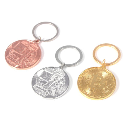 2025 Newest Bitcoin Keychain Music Band Keyring Pendant Women and Men