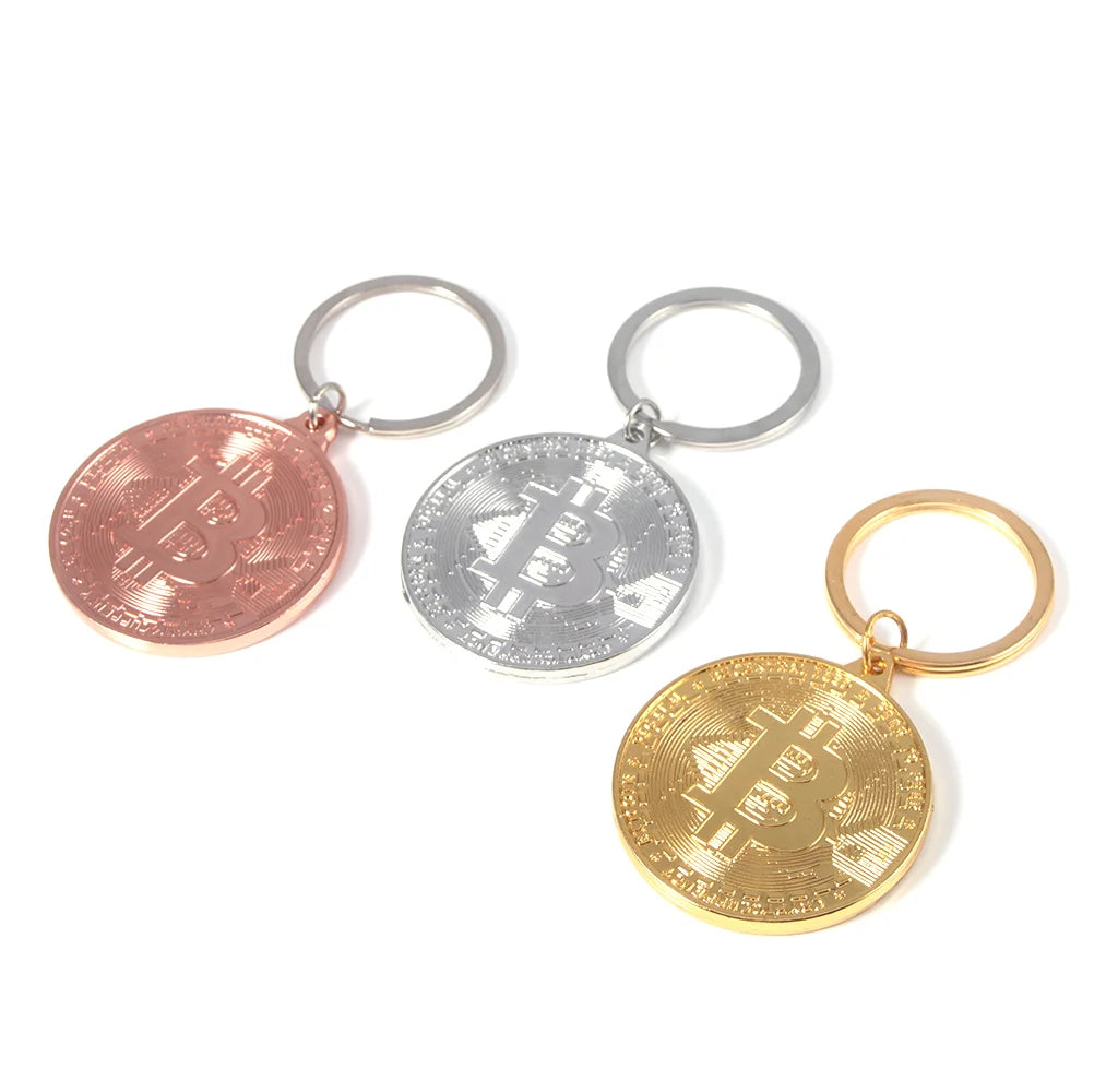 2025 Newest Bitcoin Keychain Music Band Keyring Pendant Women and Men