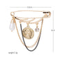 Big Coin and Pearl with Chain Tassels Brooch