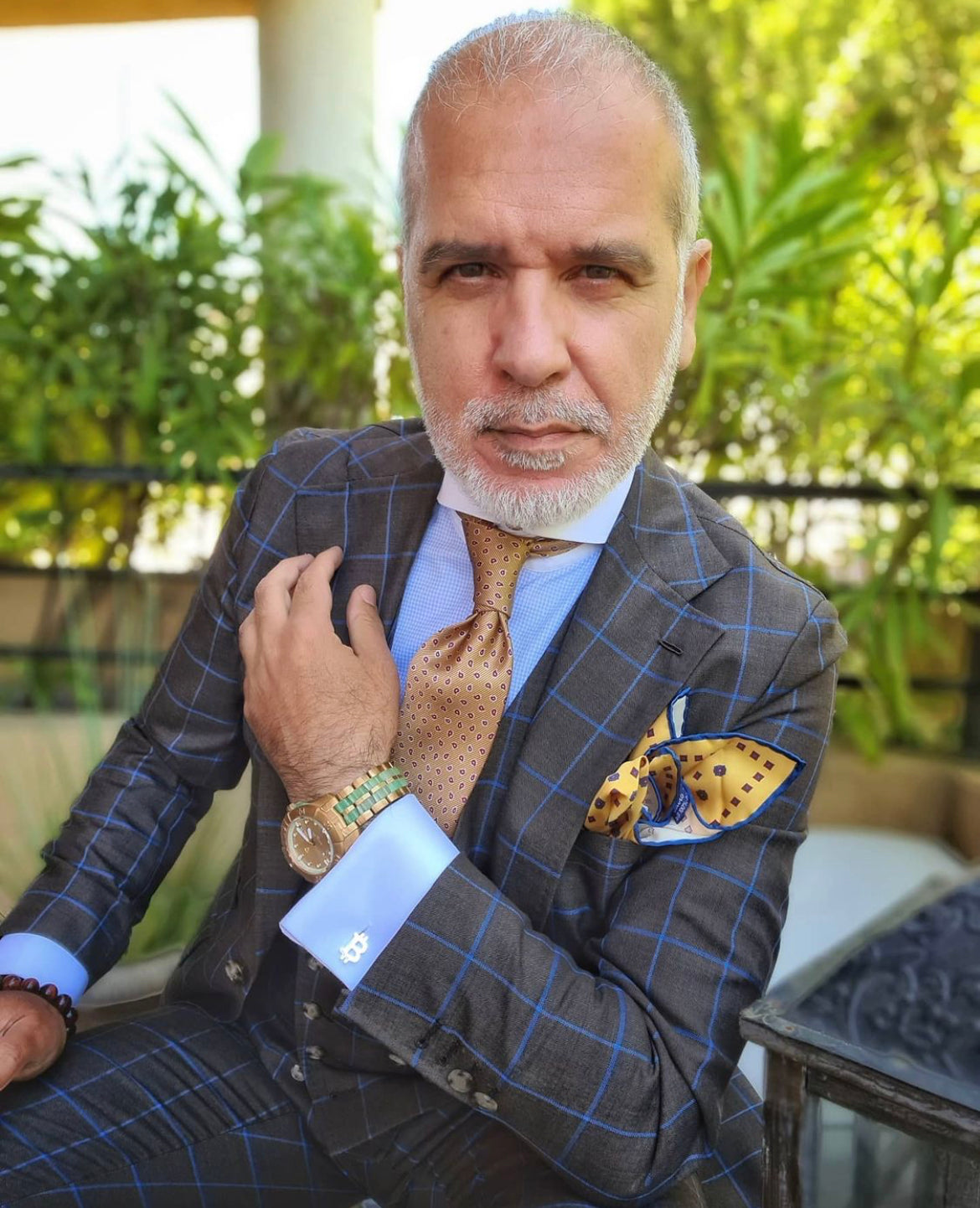 Bitcoin Cufflinks In 925 Sterling Silver
