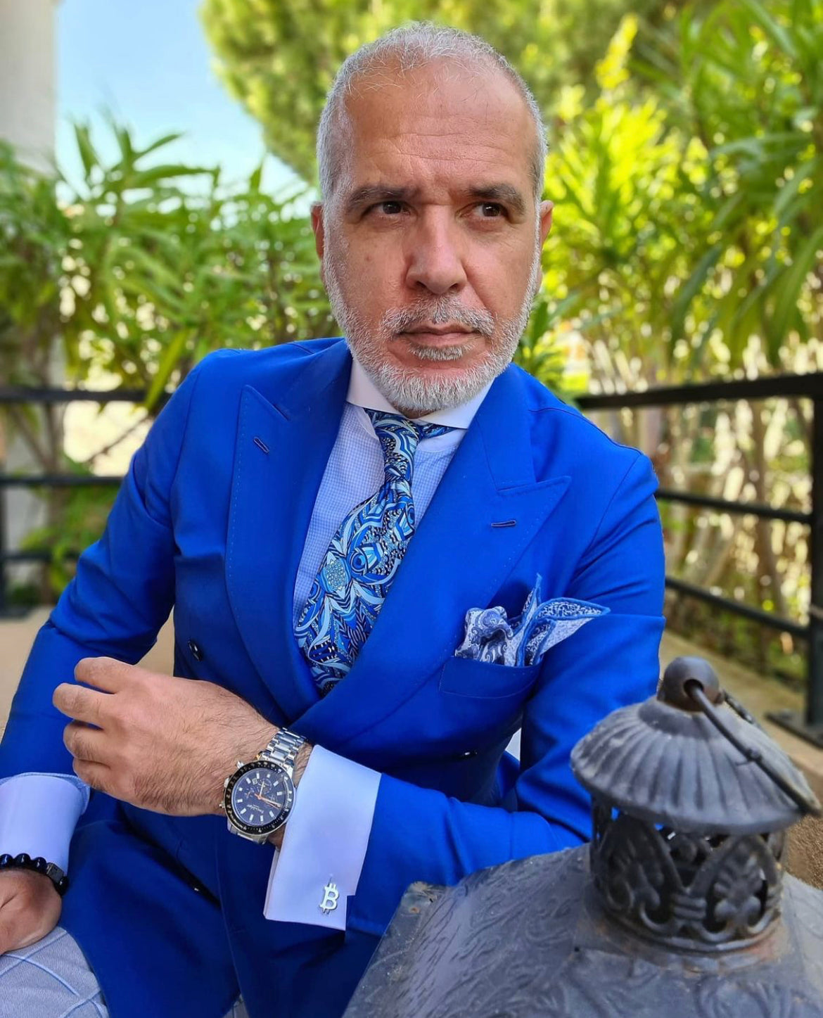 Bitcoin Cufflinks In 925 Sterling Silver