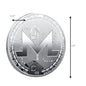 Monero Blockchain Crypto Silver Plated Coin