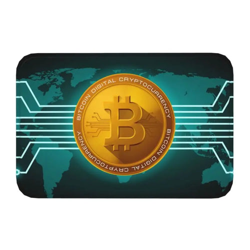 Custom Ripple XRP Front Door Mat Anti-Slip Indoor Absorbent Bitcoin