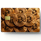 Bitcoin Pattern Stickers 4pcs PVC Credit Card Skin Stickers Removable