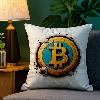 Bitcoin Cryptocurrency Btc Pillow Case Sofa Living Room Bedroom
