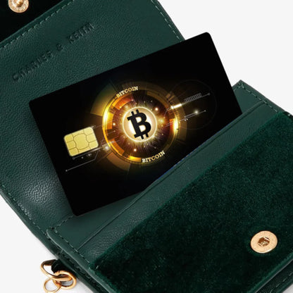 Bitcoin Logo Anime Cartoon Sticker Film Skin for Credit Card Debit