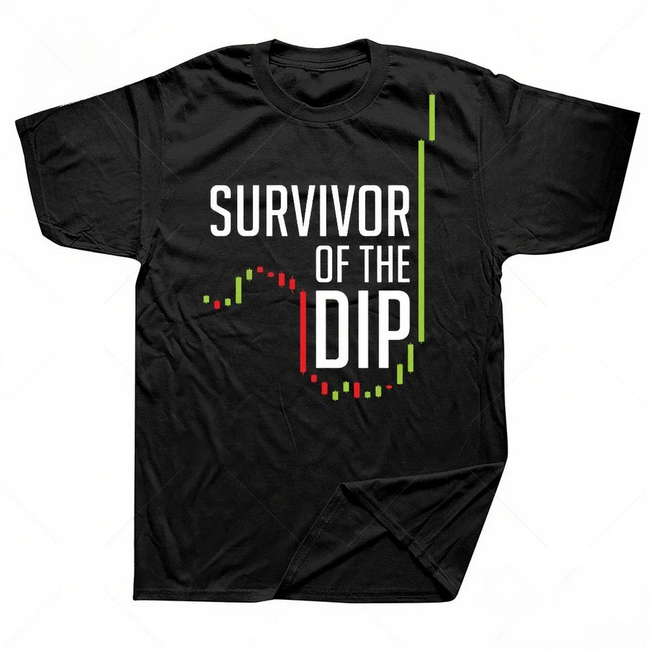 Bitcoin Cryptocurrency Trade Market Men's TShirt Survivor of The Dip