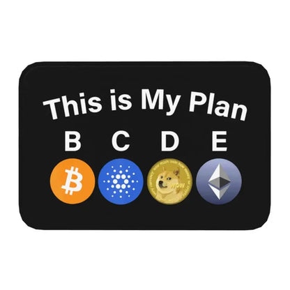 Custom Ripple XRP Front Door Mat Anti-Slip Indoor Absorbent Bitcoin
