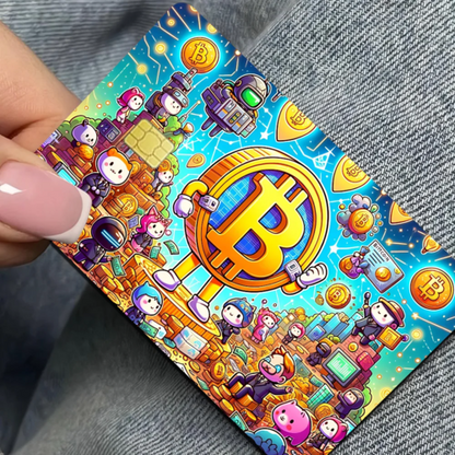 Bitcoin Cartoon Fashion Matte Gold Silver Black Matte Film Skin