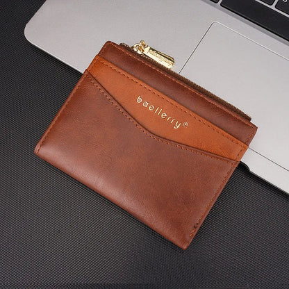 Men Vintage Coin Wallets Designer Luxury Short Small Purse Fashion