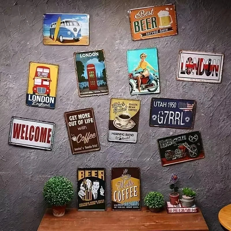 Vintage Bitcoin Metal Tin Sign - 8x12 Inch | Durable Iron Wall Art for
