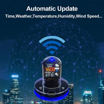 Smart clock display Glow tube weather clock WIFI Bitcoin Price Tracker