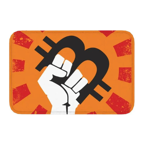 Custom Ripple XRP Front Door Mat Anti-Slip Indoor Absorbent Bitcoin