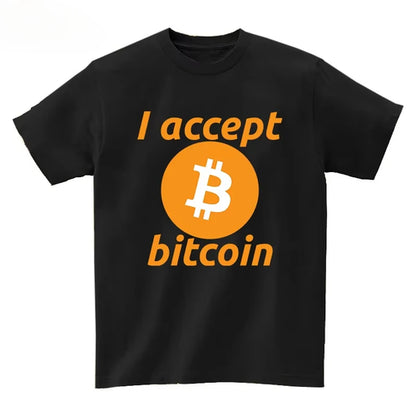 2025 Musk Currency Evolution with Bitcoin BTC Printed Short Sleeve